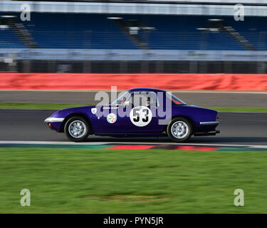 Adrian Gilbert, Lotus Elan S3, historischen Sport Straße, Silverstone Endrunden historisches Rennen treffen, Silverstone, Oktober 2018, Autos, klassische Rennwagen, H Stockfoto