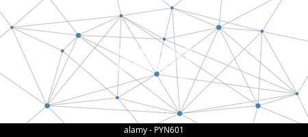 Digitales Netzwerk Struktur auf weißem Hintergrund Vektor-illustration EPS 10. Stock Vektor