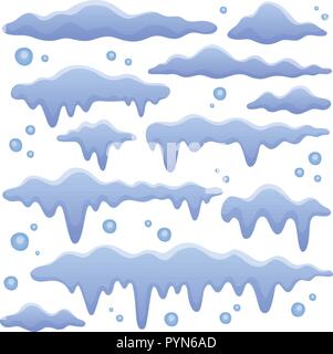 Schnee Elemente Theme, 2-eps 10 Vector Illustration. Stock Vektor