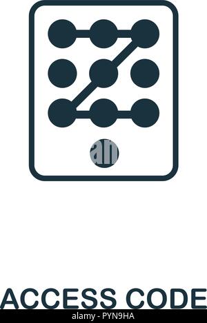 Access Code Symbol. Premium Design von Sicherheit. UX und UI. Pixel Perfect access code Symbol für Web Design, Anwendungen, Software, uns Drucken Stock Vektor