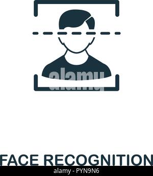 Gesichtserkennung Symbol. Premium Design von Sicherheit. UX und UI. Pixel Perfect Face Recognition Symbol für Web Design, Anwendungen, Software, p Stock Vektor