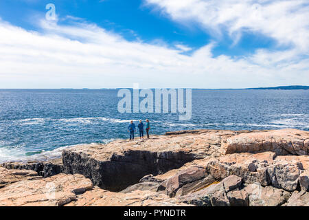 Schoodic Peninsula am Atlantischen Ozean in Acadia National Park an der Küste von Maine in den Vereinigten Staaten Stockfoto