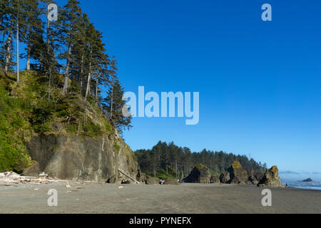 Ruby Beach an einem schönen, sonnigen Tag, Olympic National Park, Washington State, USA. Stockfoto