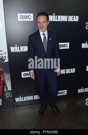 Premiere von AMC's 'The Walking Dead' Saison 9 - Ankunft mit: Andrew Lincoln Wo: Los Angeles, Kalifornien, Vereinigte Staaten, wenn: 27 Sep 2018 Credit: FayesVision/WENN.com Stockfoto