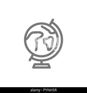Einfache Globus Symbol Leitung. Symbol und Zeichen illustration Design. Auf weissem Hintergrund Stockfoto