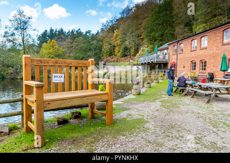 Riesige Stuhl bei Kürbisfest, Dekan Heritage Center, Wald von Dean. Stockfoto