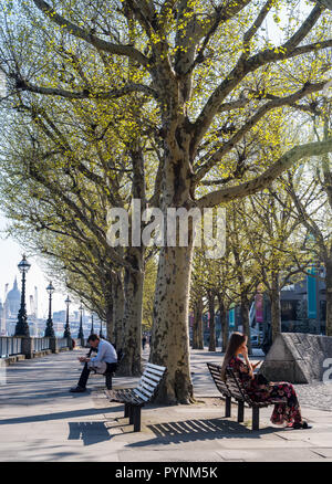 Wetter pix entlang der South Bank Stockfoto