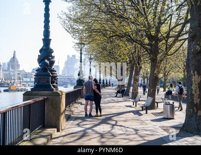 Wetter pix entlang der South Bank Stockfoto