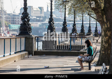 Wetter pix entlang der South Bank Stockfoto