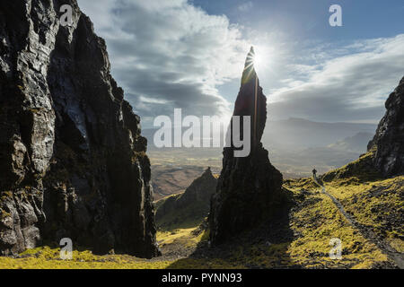 Die Nadel, Quiraing, trotternish Halbinsel, Isle of Skye, Schottland Stockfoto