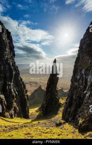 Die Nadel, Quiraing, trotternish Halbinsel, Isle of Skye, Schottland Stockfoto