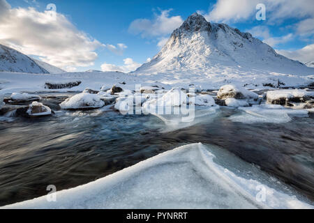 Buachaille Etive Mor im Winter, Schottland Stockfoto