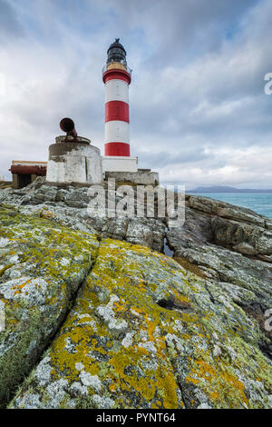 Eilean Glas Leuchtturm, von der Insel Scalpay, Äußere Hebriden, Schottland Stockfoto