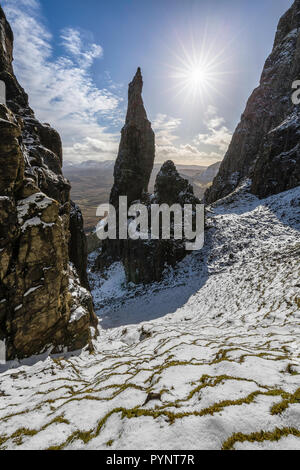 Die Nadel, Quiraing, Isle Of Skye, Schottland Stockfoto