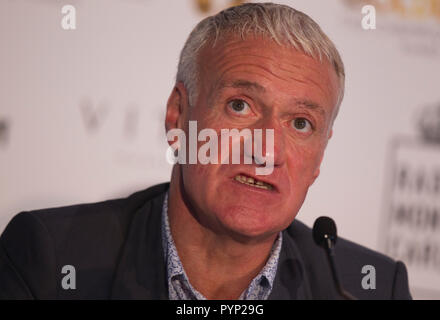 Monaco, Monaco. 29 Okt, 2018. Monaco, Monte Carlo - Oktober 29, 2018: Goldenfoot, die Meister Promenade Award Pressekonferenz mit Didier Deschamps. Goldene Fuß, Awards, Fussball, Fussball, Fussballer, Sport, Sportler, | Verwendung der weltweiten Kredit: dpa/Alamy leben Nachrichten Stockfoto