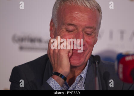 Monaco, Monaco. 29 Okt, 2018. Monaco, Monte Carlo - Oktober 29, 2018: Goldenfoot, die Meister Promenade Award Pressekonferenz mit Didier Deschamps. Goldene Fuß, Awards, Fussball, Fussball, Fussballer, Sport, Sportler, | Verwendung der weltweiten Kredit: dpa/Alamy leben Nachrichten Stockfoto