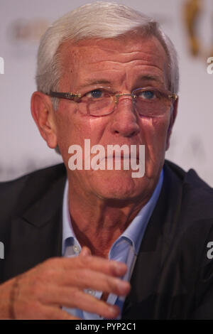 Monaco, Monaco. 29 Okt, 2018. Monaco, Monte Carlo - Oktober 29, 2018: Goldenfoot, die Meister Promenade Award Pressekonferenz mit Trainer Marcello Lippi. Goldene Fuß, Awards, Fussball, Fussball, Fussballer, Sport, Sportler, Trainer, | Verwendung der weltweiten Kredit: dpa/Alamy leben Nachrichten Stockfoto