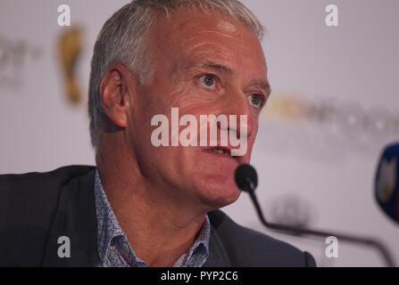 Monaco, Monaco. 29 Okt, 2018. Monaco, Monte Carlo - Oktober 29, 2018: Goldenfoot, die Meister Promenade Award Pressekonferenz mit Didier Deschamps. Goldene Fuß, Awards, Fussball, Fussball, Fussballer, Sport, Sportler, | Verwendung der weltweiten Kredit: dpa/Alamy leben Nachrichten Stockfoto