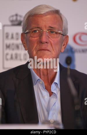 Monaco, Monaco. 29 Okt, 2018. Monaco, Monte Carlo - Oktober 29, 2018: Goldenfoot, die Meister Promenade Award Pressekonferenz mit Trainer Marcello Lippi. Goldene Fuß, Awards, Fussball, Fussball, Fussballer, Sport, Sportler, Trainer, | Verwendung der weltweiten Kredit: dpa/Alamy leben Nachrichten Stockfoto