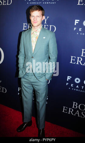 LOS ANGELES, Ca - 29. Oktober: Schauspieler Lucas Hecken die Premiere von Focus Features'' Junge besucht" am 29. Oktober 2018 An der Directors Guild of America in Los Angeles, Kalifornien gelöscht. Foto von Barry King/Alamy leben Nachrichten Stockfoto