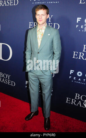 LOS ANGELES, Ca - 29. Oktober: Schauspieler Lucas Hecken die Premiere von Focus Features'' Junge besucht" am 29. Oktober 2018 An der Directors Guild of America in Los Angeles, Kalifornien gelöscht. Foto von Barry King/Alamy leben Nachrichten Stockfoto