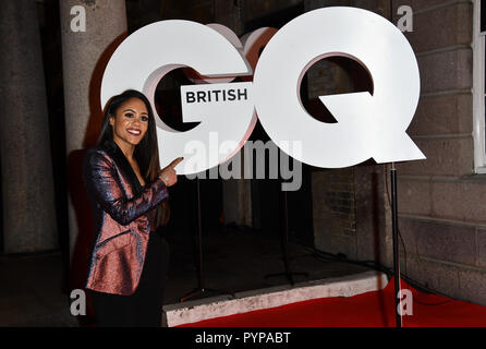 Tina Daheley Arrivers bei GQ 30-Jähriges Jubiläum Feier in Sushisamba, Markt, Convent Garden am 29. Oktober 2018. Stockfoto
