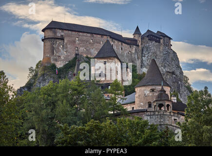 Majestätische Burg Orava von außen, in der Slowakei Stockfoto