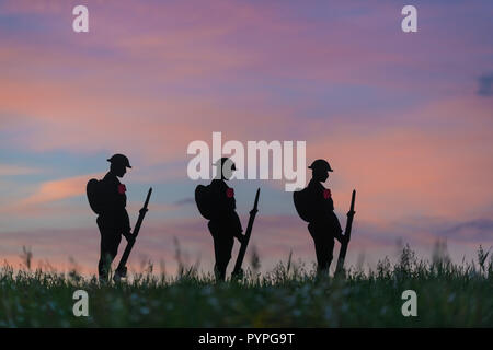 Damit wir es nicht vergessen - Gedenken Soldaten Stockfoto