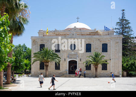 Griechisch-orthodoxen Kirche von Ayios Titos, Agiou Titou, Heraklion (irakleio), Irakleio Region, Kreta (Kriti), Griechenland Stockfoto