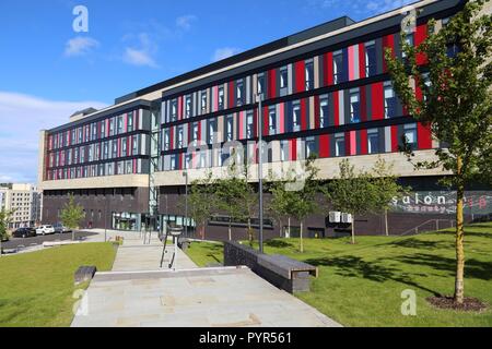 BRADFORD, Großbritannien - 11 Juli, 2016: Bradford College in Großbritannien. Bradford College wurde 1832 gegründet. Es hat ca. 25.000 Studenten. Stockfoto