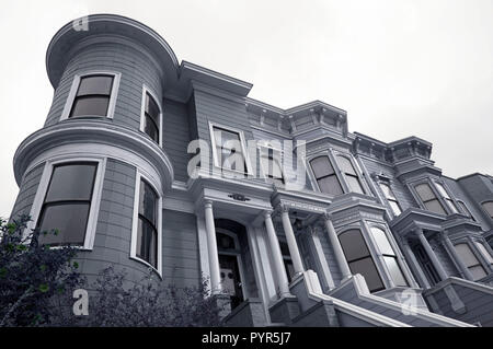 Hotel im viktorianischen Stil, Häuser in San Francisco Stockfoto