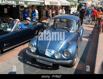 Classic Volkswagen Käfer. Classic Car Meeting in Torremolinos, Málaga, Spanien. Stockfoto