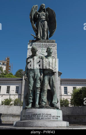 Cobh, County Cork, Irland. Die lusitania Peace Memorial in Casement square Ehrt alle, die durch den Untergang der Lusitania, ums Leben. Stockfoto