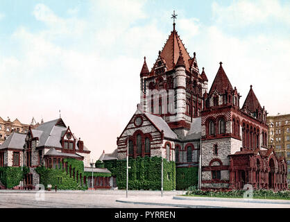 Trinity Kirche, Boston Ca. 1900 Stockfoto