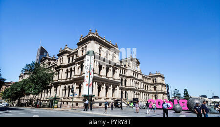 Ansicht des frühen 19. Jahrhunderts und denkmalgeschützten Treasury Building, in der Italienischen Renaissance Architektur, Wohnen heute eine Gaming Casino in Central B Stockfoto