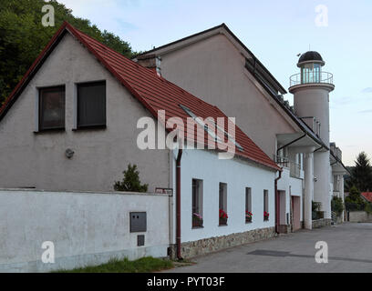 Devin, in der Nähe von Bratislava, Slowakei, am Abend Stockfoto