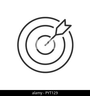Ziel linie Symbol auf weißem Hintergrund. Vector Illustration Stock Vektor