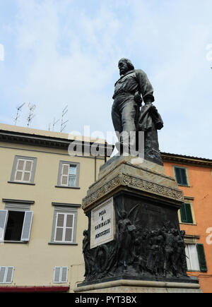 Statue von Giuseppe Garibaldi in Pisa, Italien. Stockfoto