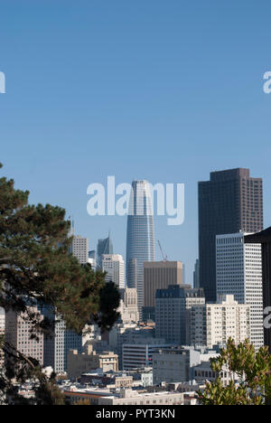 San Francisco Downtown. Moderne und retro Architektur. Stockfoto