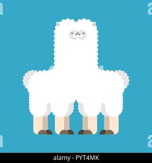 Llama Liebe. Lama Niedliche Tier Alpaka. Romantische amour cartoon Vektor Stock Vektor
