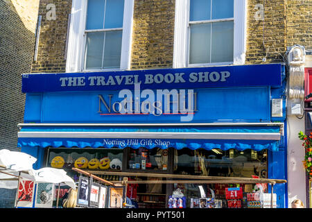 Die Travel Book Shop, Notting Hill, London England United Kingdom Stockfoto