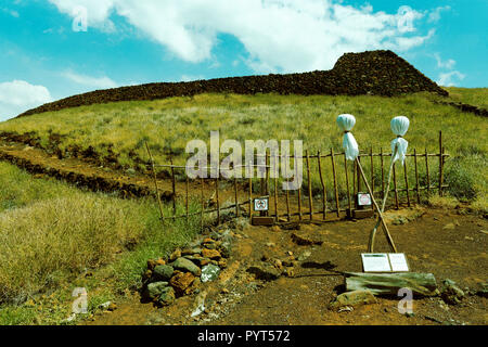 Könige Tempel Puukohola Heiau, Big Island, Hawaii, Vereinigte Staaten von Amerika. Stockfoto