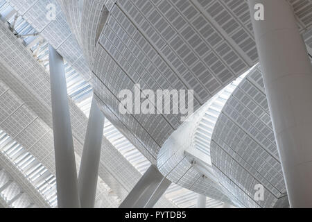 Innere China High Speed Rail Gebäude West Kowloon, Hong Kong Stockfoto