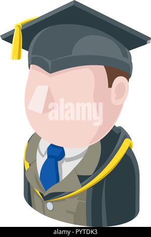 Professor Lehrer Mann Avatar Menschen Symbol Stock Vektor