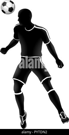 Fussball Spieler Sport Silhouette Stock Vektor