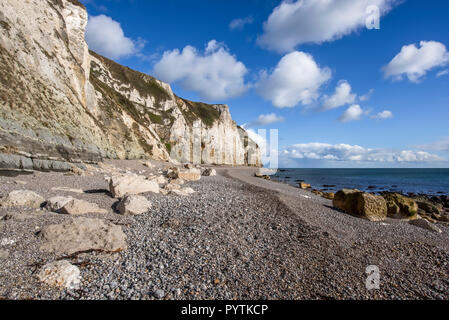 Branscombe Beach in der Nähe von Seaton in Devon in Südengland Stockfoto