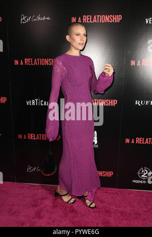 West Hollywood, CA. 30 Okt, 2018. Dree Hemingway, im LA Premiere in einer Beziehung an der London in West Hollywood, Kalifornien, 30. Oktober 2018. Credit: Faye Sadou/Medien Punch/Alamy leben Nachrichten Stockfoto
