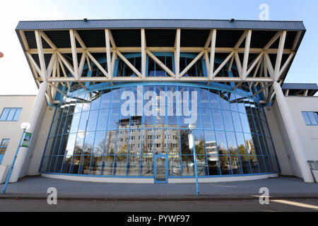 Neubrandenburg, Deutschland. 30 Okt, 2018. Die Jahnsportforum, Sitz des Olympischen Leichtathletik. Quelle: Bernd Wüstneck/dpa-Zentralbild/dpa/Alamy leben Nachrichten Stockfoto