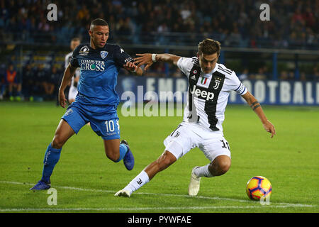 Empoli, Italien. 27 Okt, 2018. Empoli vs Juventus Turin Serie A TIM 2018-2019 Im Bild: dybala Credit: Unabhängige Fotoagentur/Alamy leben Nachrichten Stockfoto