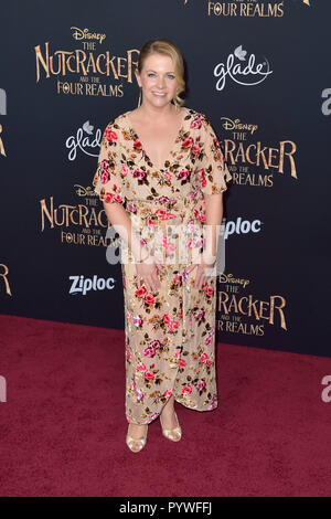 Los Angeles, USA. 29 Okt, 2018. Melissa Joan Hart bei der Weltpremiere des Films "Der Nussknacker und der vier Bereiche' am El Capitan Theatre. Los Angeles, 29.10.2018 | Verwendung der weltweiten Kredit: dpa/Alamy leben Nachrichten Stockfoto